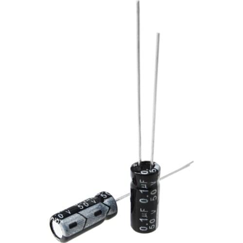 20PCS/LOT 0.1uF 50V Aluminum electrolytic capacitor 5*11 Electrolytic Capacitor 50v 0.1uf