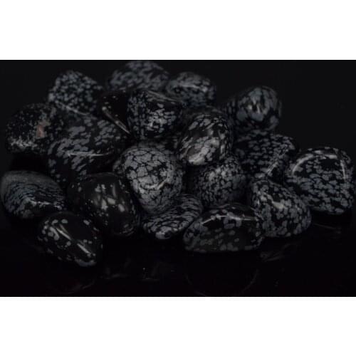 500g/lot Natural Snowflake Obsidian Crystal Gem Stone Freeform Tumbled Stones Feng Shui Chakra Healing Reiki Stone