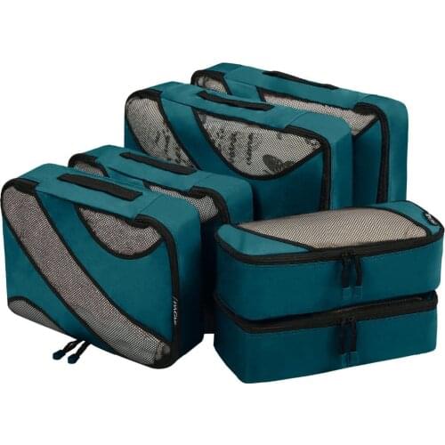 Bagail 6 Set Packing Cubes,3 Various Sizes Travel Luggage Packing Organizers Bag