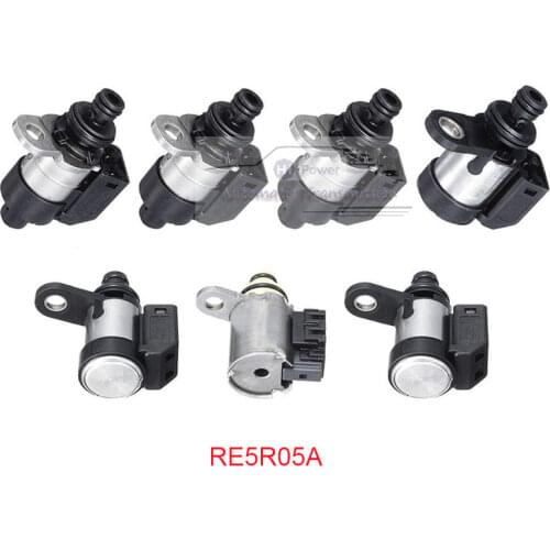 7PCS OEM RE5R05A Auto Transmission Solenoid Gearbox Solenoid Kit for Nissan Pathfinder 2002-2018