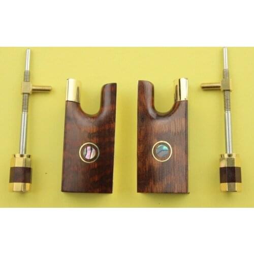 Free Shipping, 2pcs violin bow bow frog 4/4 snakewood violin bow accessories