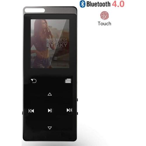 Touch Key Bluetooth MP3 Player 16G with1.8" TFT Screen Full Zinc Alloy Lossless HiFi MP3 Music Player, Support SD Card up to 64G