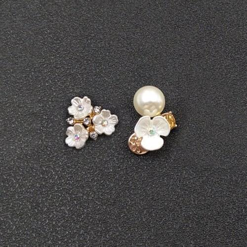 2020New 100Pcs Rhinestones Flower Button for DIY Wedding and Children Headband Kids Hair Accessories HZ690-HZ6691