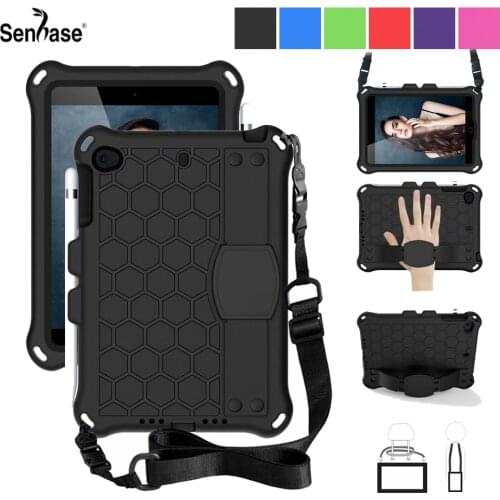 EVA Kids Safe Foam Shockproof Shoulder Hand Strap Stand Tablet Cover For Apple iPad mini 5 2019 mini 1 2 3 4 mini4 mini5 Case