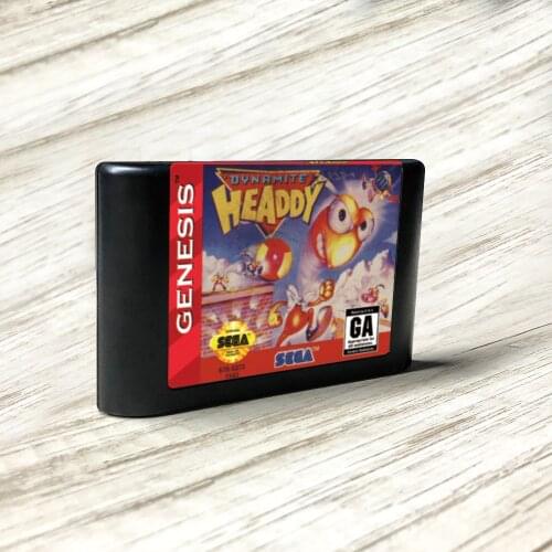 Dynamite Headdy - USA Label Flashkit MD Electroless Gold PCB Card for Sega Genesis Megadrive Video Game Console