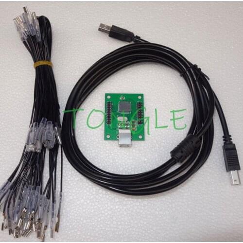 DIY 2 Players Arcade to USB Controller Adapter Joystick Connector Cable Wiring Kit For MAME Keyboard Encoder Board