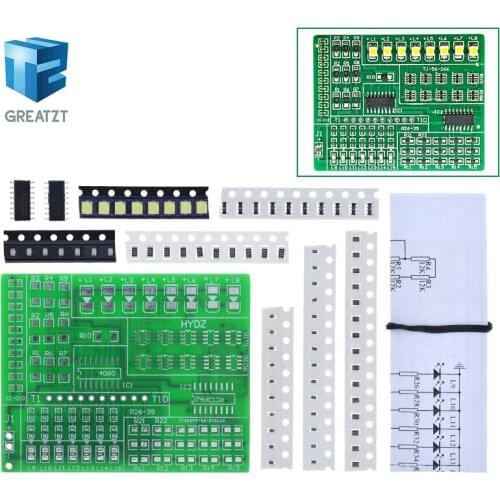 Diy kit 15 color light controller kit 1801 SMD component welding practice board parts electronic production kit