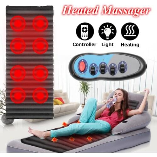 Electric Vibrator Massage Mat Mattress Full Body Heated Back Neck Massager Remote Control Cushion Sofa Bed Waist Cushion Mat