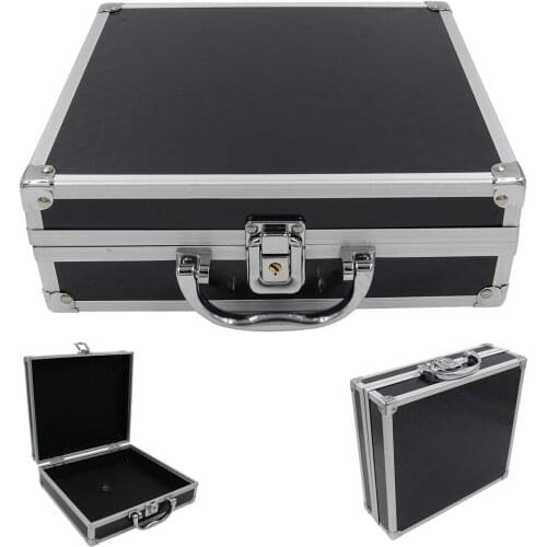 Tattoo Kit Box Case Tattoo Kit Case Box Lock Key Aluminum Makeup Travel Carry Box Storage Case with Sponge for Tattoo Supplies