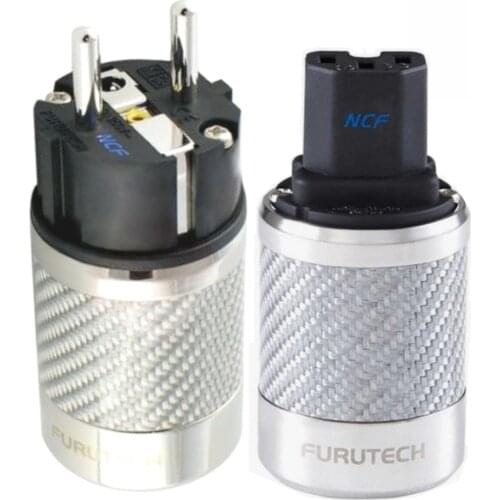 HiFi Schuko Plug Furutech FI-E50 NCF (R) FI-50 (R) Power Connector Adapter Plug Rhodium high end box 15A 125V