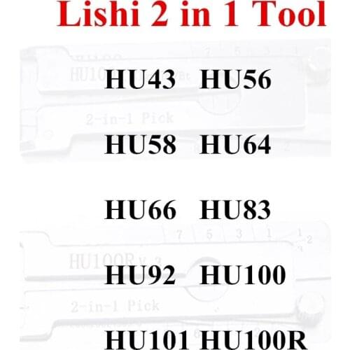 Lishi 2 in 1 Tool HU43 HU56 HU58 HU64 HU66 HU83 HU92 HU100 HU101 HU100R