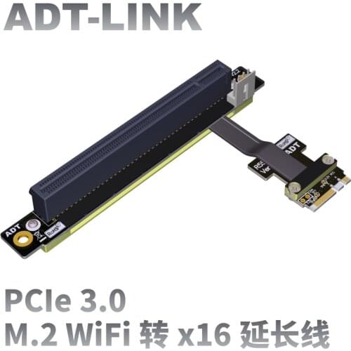 M.2 WiFi A.E Key Converter To PCIe 3.0 x16 PCI Express To M2 WIFI A+E Key Extender Adapter Flexible Flat Extension Cable 8G/Bps