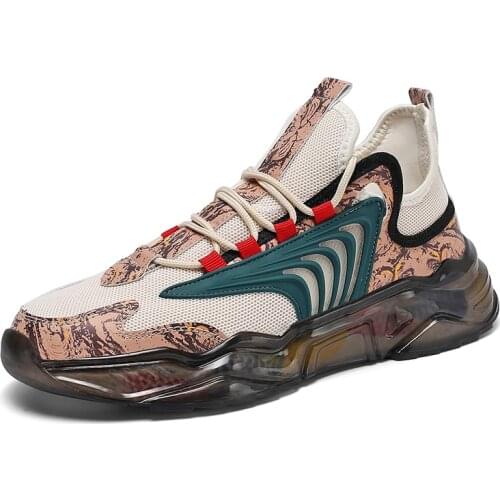 MLEAM Men's White Sneakers