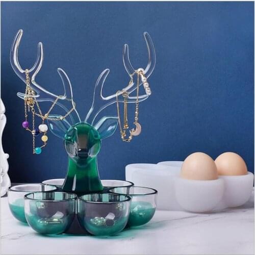 Fashion Elk Jewelry Display Resin Mold Handmade DIY Jewelry storage Silicone Mold Anniversary Gift Charm