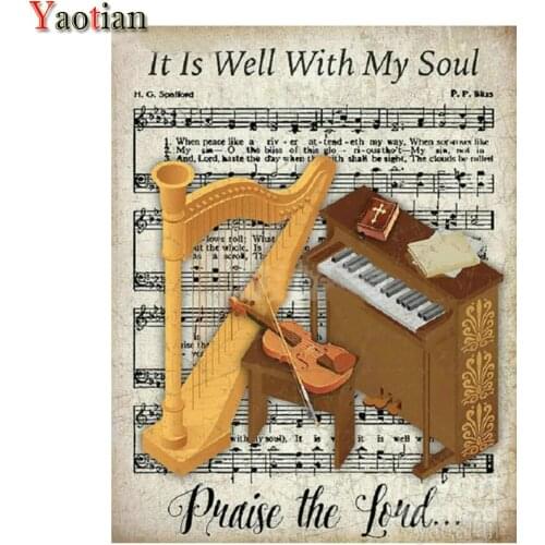 Piano Full Square Drill 5D DIY Diamond Painting Kit Violin Music Diamond Embroidery Cross Stitch Mosaic Rhinestones Home Decor