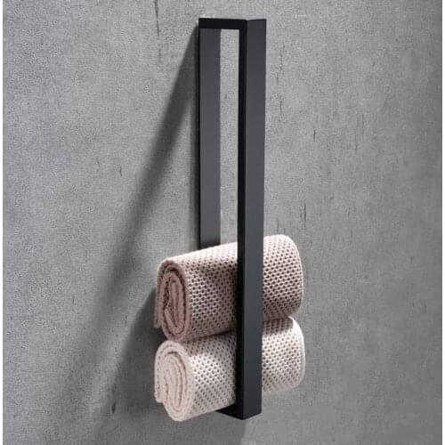 Bathroom Stainless Steel Towel Rack Holder Home Kitchen Self-Adhesive Wall Mounted Washcloth Shelf Organizer