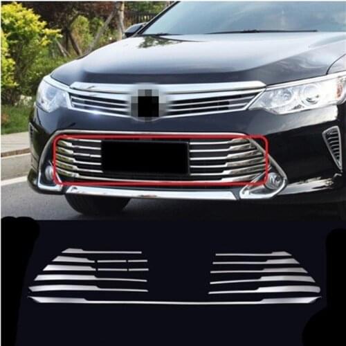 For Toyota Camry 2014 2015 Car Accessories High-quality stainless steel car grille trim strip, grille trim strip ,Car-Styling