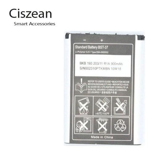 Ciszean 1x 900mAh BST-37 Replacement Battery For BST37 J100i W550i K600i K758i Z300i W710i J220c K200c ect + Tracking Code