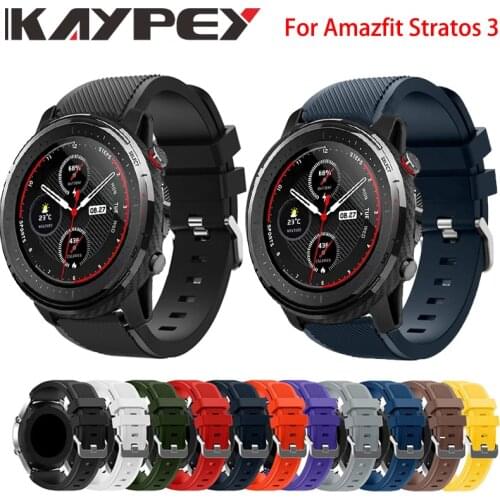 22MM Sports Colorful Silicone Band For Huami Amazfit Stratos 3 Replacement Strap For Amazfit Stratos 3 2/2S PACE Smart Watch