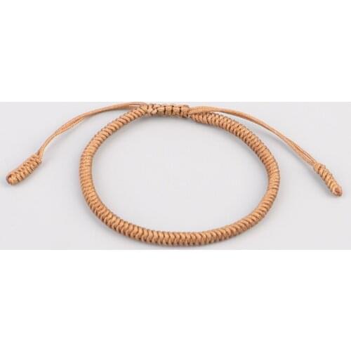 Tibetan Buddhist Blessed Knots Rope Bracelets Handmade Size Adjustable Buddhism Braided Bangle Gift Bring Good Luck