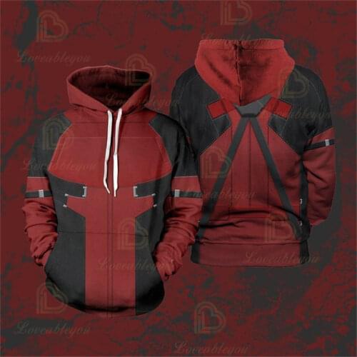 Superhero Deathpool 2 Hoodie Cosplay Wade Winston Wilson 3D Printed Hoodies Sweatshirt Tops
