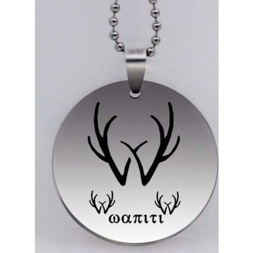 Ufine Christmas gift for dad jewelry glass mustache best father pendant army card stainless steel custom necklace N4581