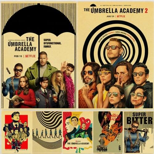 Vintage The Umbrella Academy Posters TV Series Retr Prints and Posters Movie Wall Art Paintings Home Room Decor