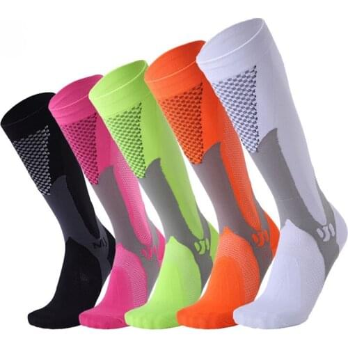 High quality mens socks Unisex womne Outdoor cycling training sports socks breathable adult running stretch compression socks