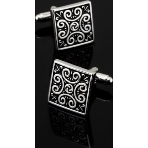 XK389 High quality mens shirts Cufflinks retro pattern Silvery Cufflinks brand mens shirts accessories / wholesale / retail