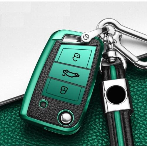 TPU Car Key Protector Remote Key Case Holder For Volkswagen VW Golf 7 mk7 Seat Ibiza Leon FR 2 Altea Aztec Skoda Octavia