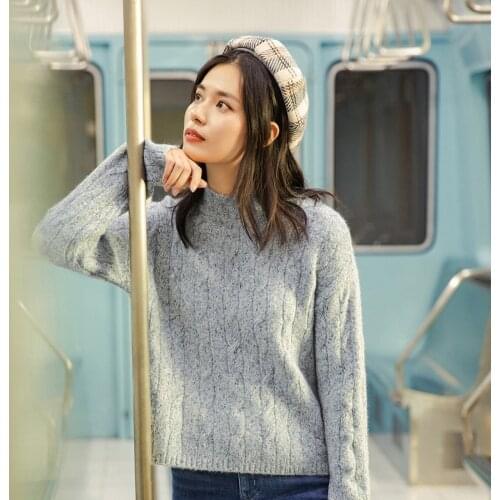 INMAN Winter Jacqueline Solid Color Turtle Neck Women Outerwear Pullover Sweater