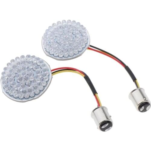 1 Pair Red Motorcycle Turn Signal Running Lights Bullet LED Turn Signal Indicator Lights Panel for Harley Model