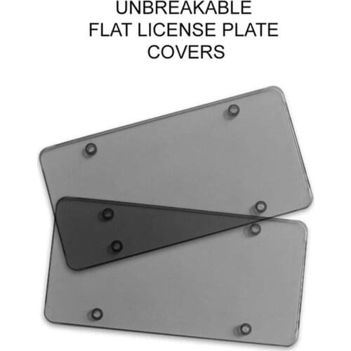 1pcs Cover Shield Transparent License Plate Frame Car Truck Exterior Decoration Car License Plate Tag Frame