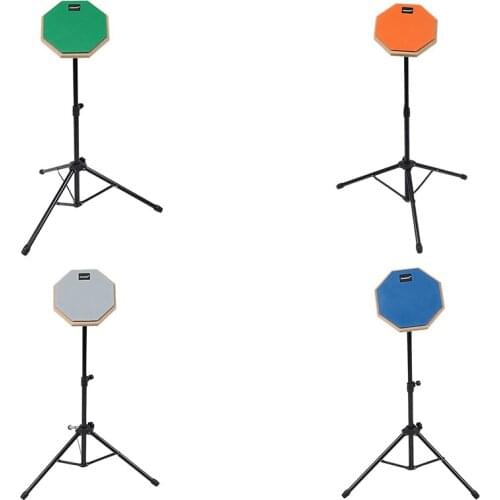 8 Inch Rubber Wooden Dumb Drum Practice Training Drum Pad With Stand for Percussion Instruments Parts