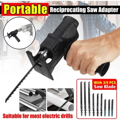 DOERSUPP Reciprocating Saw Adapter Electric Drill Modified Electric Saw Power Tool Wood Cutter Machine Attachment Adapter