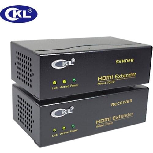 Promotions CKL Up To 230 feet/70M HDMI Extender 4K*2K 3D Over Cat6e Cable Supports Multi-Level Cascading Metal case CKL-70HD