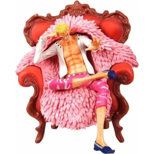 Anime ONE PIECE GK Throne Donquixote Doflamingo in a Sofa sitting Figure Model Toys