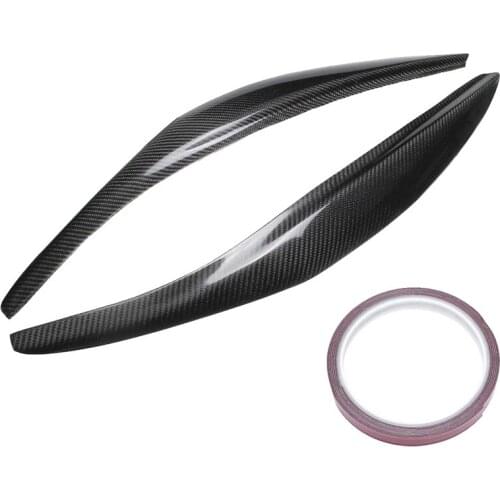 Car Carbon Fiber Headlight Eyebrow Cover Trim head light lamp Sticker for Ford Fiesta MK7 MK7.5 2012