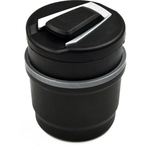 Car Ashtray With LED Lamp Multi-Functional Ashtray Garbage Coin Storage Cup Container Cigar Ash Tray For BMW Black