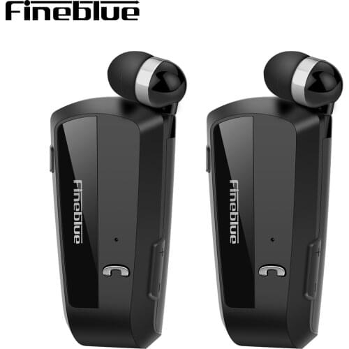 Fineblue F990 10pcs Wireless business Bluetooth Headset Sport Driver Earphone Telescopic Clip on stereo earbud Vibration Luxury