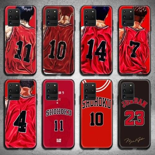 HOTCASHOP Slam dunk Sakuragi Jordan Phone Case for Samsung S20 plus Ultra S6 S7 edge S8 S9 plus S10 5G lite 2020