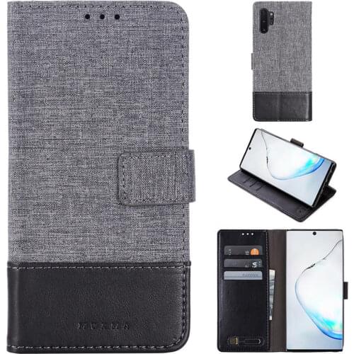 Canvas+pu leather Flip Stand Ultra thin Magnetic wallet case cover For Samsung Note 10+ S10 5G S9+ A40 A80 S7 S8 S9+ NOTE 8 9