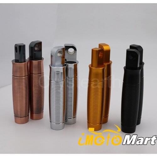 Black /Golden /Silver /Brass Motorcycle Footrest Foot Rests Foot Pegs For Harley Sportster XL1200 XL883 With Male Mount-style