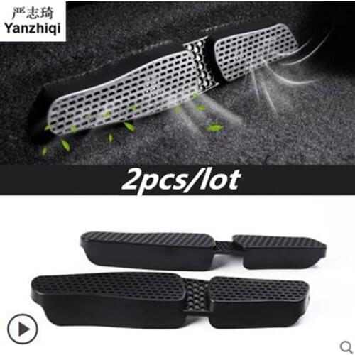 For VW T-ROC TRoc 2017 2018 Seat Chair Below Footwell Air Conditioner Heater Duct Air Vent Outlet Molding Cover Trim 2Pc Covers