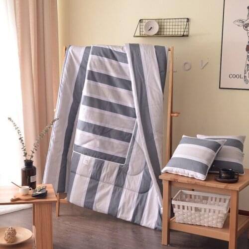 Cotton Printed Throw Pillow Cushion Quilt Dual-purpose Summer Quilt Breathable Blankets Office Sofa Bedding Comforter Bed Cover