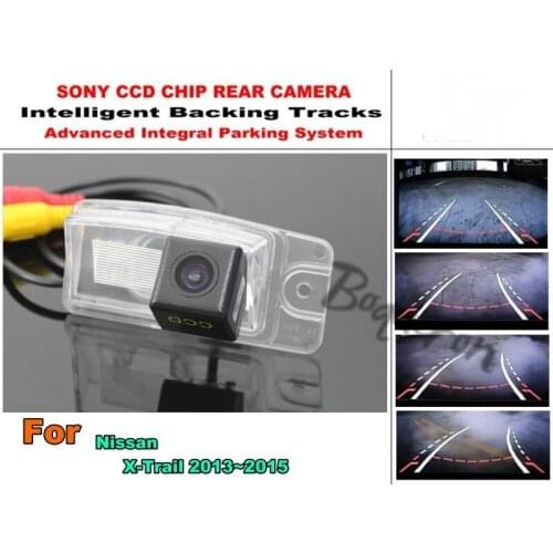 Trajectory Intelligent Tracks Reversing For Nissan X-Trail X Trail 2013 2014 2015 HD CCD Night Vision Car Rear View Camera