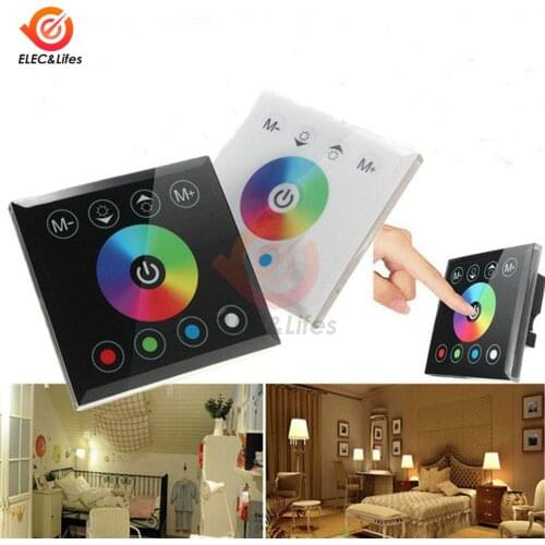 DC 12-24V LED Lamp RGBW Controller Full color wall mounted Touch Panel dimmer switch 4CH For 5050 3528 3014 RGB RGBW Strip light