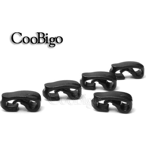 50pcs Plastic 20x8mm Snap Hook For Elastic Rope Cord Bungee Ties Outdoor Backpack External Strapping Bag Parts Accessories