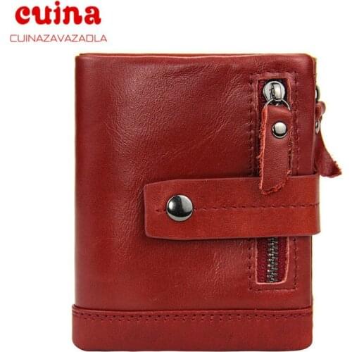 Fashion Genuine Leather Wallet Men Small Coin Purse Wallets Short Male Money Bag Quality Designer Mini Walet Cheap