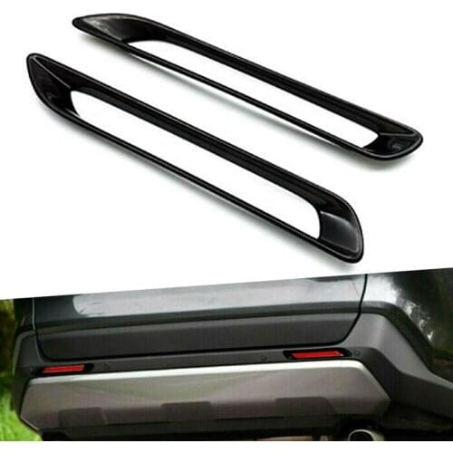 NEW-for Toyota RAV4 2019 2020 ABS Car Rear Fog Light Lamp Cover Trim Decoration Black 2Pcs